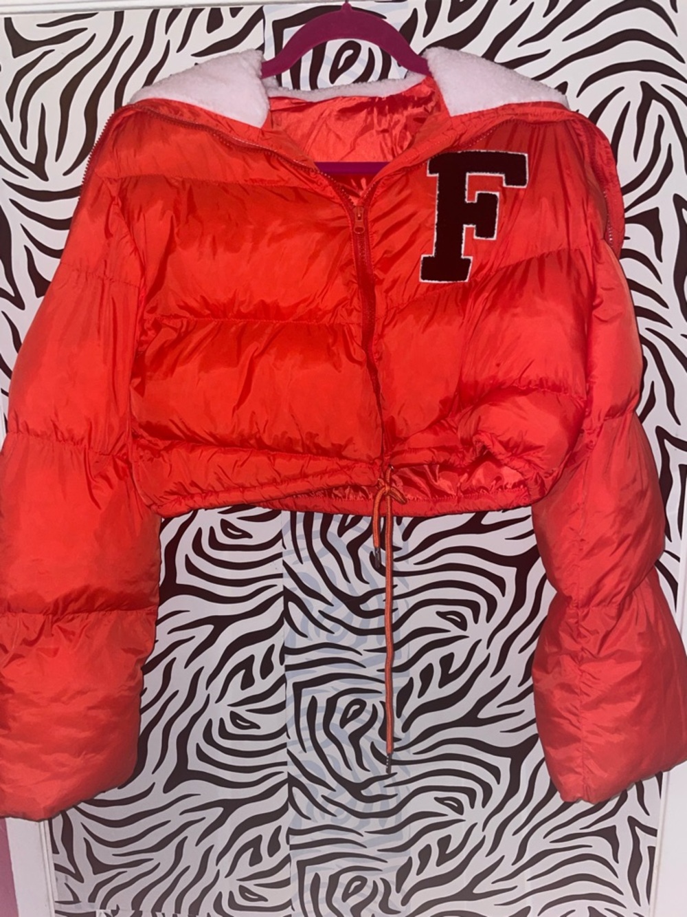 “f” puffer jacket♥️ - Picture 3 of 11